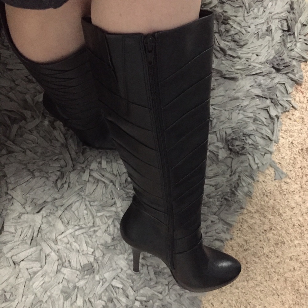 Andrea black leather calf boots - Picture 7 of 8